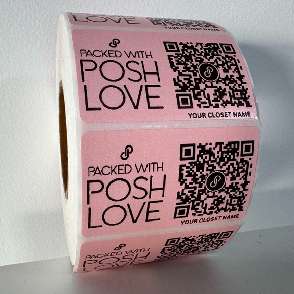 100 Custome 2" Stickers w/ Your Poshmark QR Code packed with posh love sticker - Picture 1 of 10